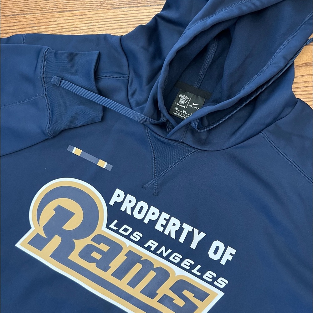 NWOT Nike On Field Los Angeles‎ Rams NFL Performance Pullover Hoodie Sweatshirt